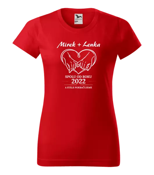 Dámské tričko Spolu od roku a stále pokračujeme