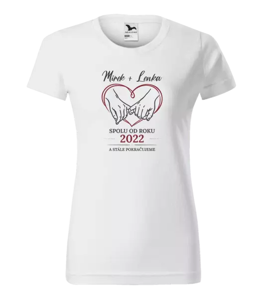 Dámské tričko Spolu od roku a stále pokračujeme