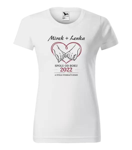 Dámské tričko Spolu od roku a stále pokračujeme