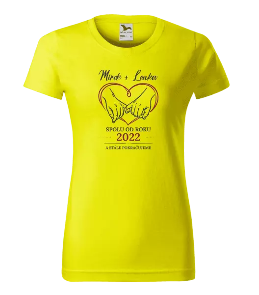 Dámské tričko Spolu od roku a stále pokračujeme