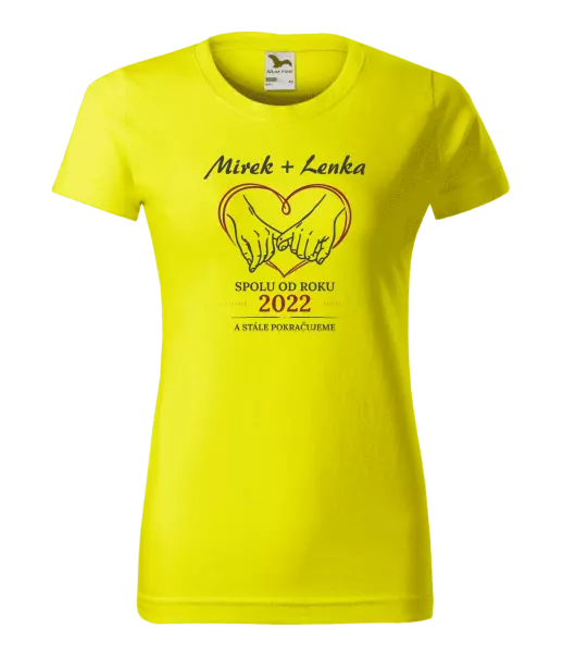 Dámské tričko Spolu od roku a stále pokračujeme