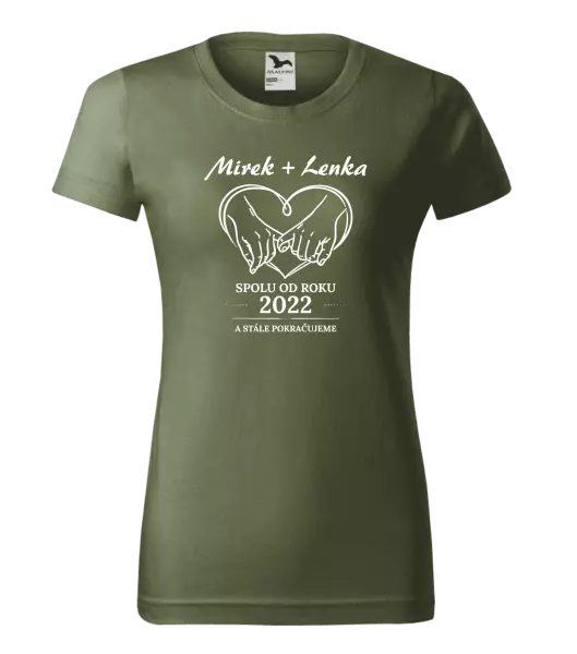 Dámské tričko Spolu od roku a stále pokračujeme