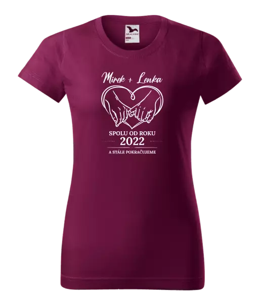 Dámské tričko Spolu od roku a stále pokračujeme