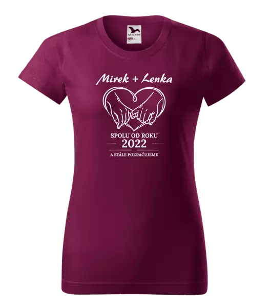 Dámské tričko Spolu od roku a stále pokračujeme