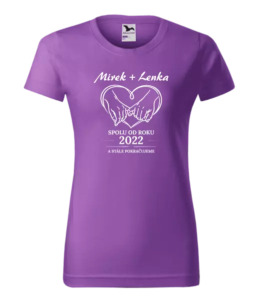 Dámské tričko Spolu od roku a stále pokračujeme