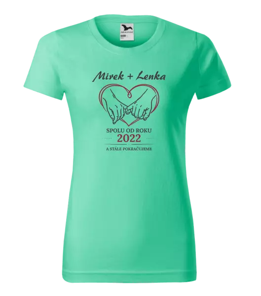 Dámské tričko Spolu od roku a stále pokračujeme