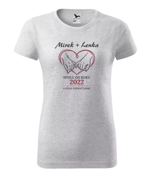 Dámské tričko Spolu od roku a stále pokračujeme
