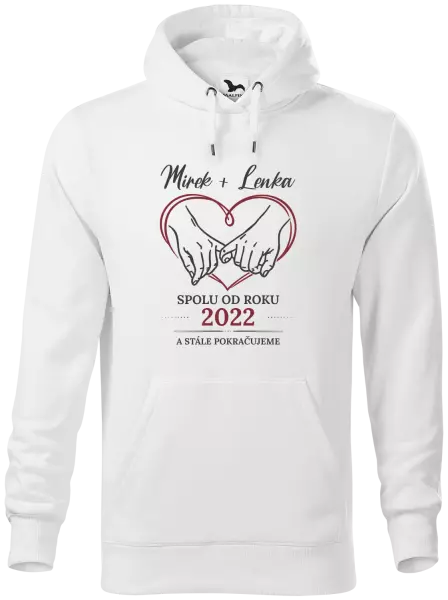Pánská mikina Spolu od roku a stále pokračujeme
