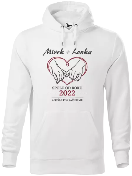 Pánská mikina Spolu od roku a stále pokračujeme