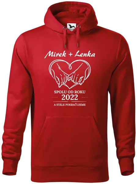 Pánská mikina Spolu od roku a stále pokračujeme