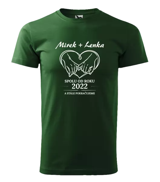Pánské tričko Spolu od roku a stále pokračujeme