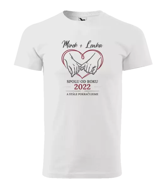 Pánské tričko Spolu od roku a stále pokračujeme