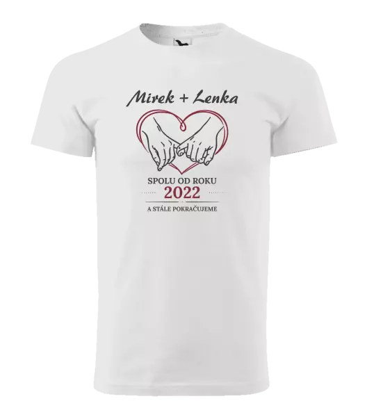 Pánské tričko Spolu od roku a stále pokračujeme