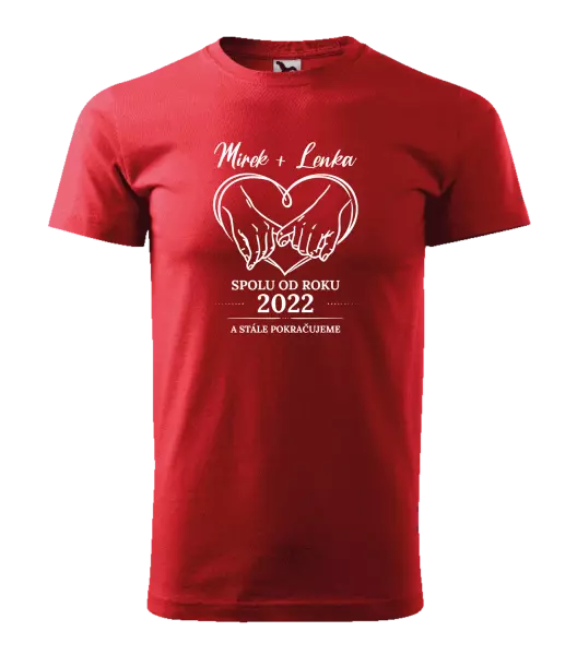 Pánské tričko Spolu od roku a stále pokračujeme