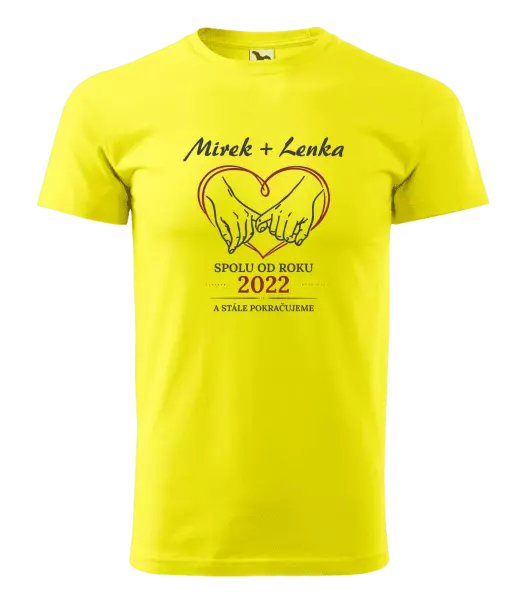 Pánské tričko Spolu od roku a stále pokračujeme