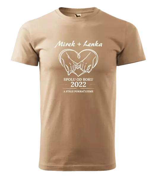 Pánské tričko Spolu od roku a stále pokračujeme