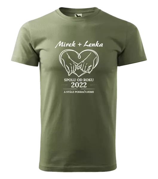 Pánské tričko Spolu od roku a stále pokračujeme