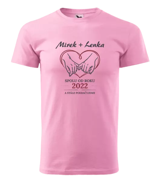 Pánské tričko Spolu od roku a stále pokračujeme