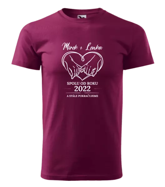 Pánské tričko Spolu od roku a stále pokračujeme