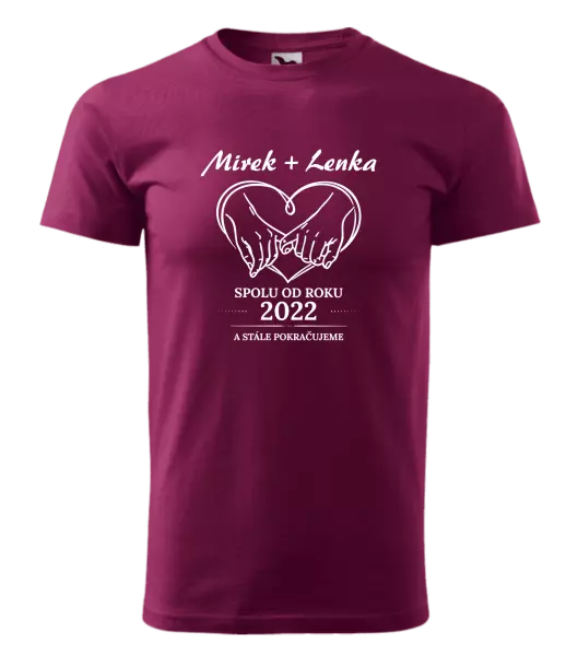 Pánské tričko Spolu od roku a stále pokračujeme