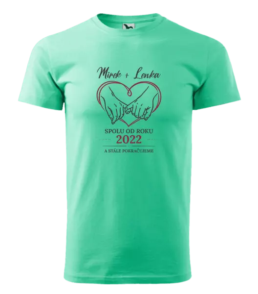 Pánské tričko Spolu od roku a stále pokračujeme