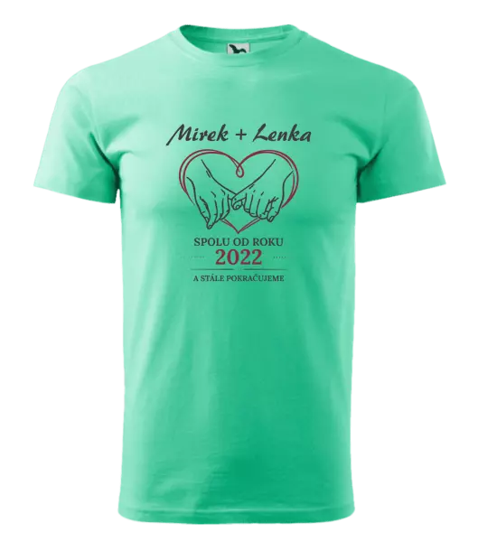 Pánské tričko Spolu od roku a stále pokračujeme