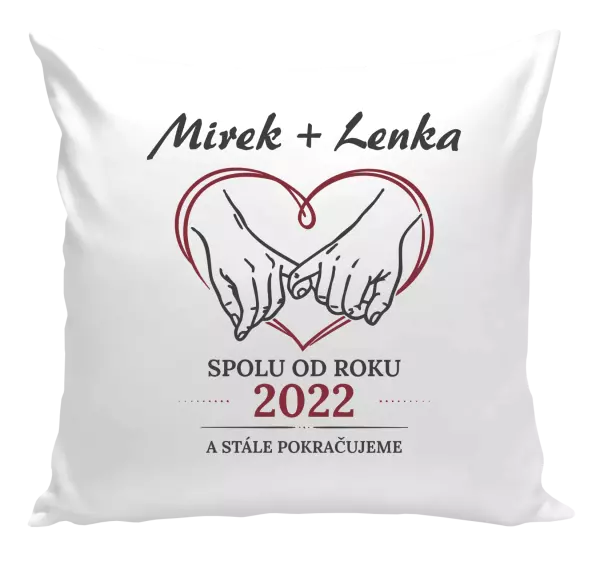 Polštář Spolu od roku a stále pokračujeme