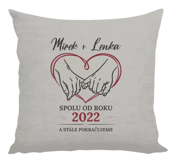 Polštář Spolu od roku a stále pokračujeme