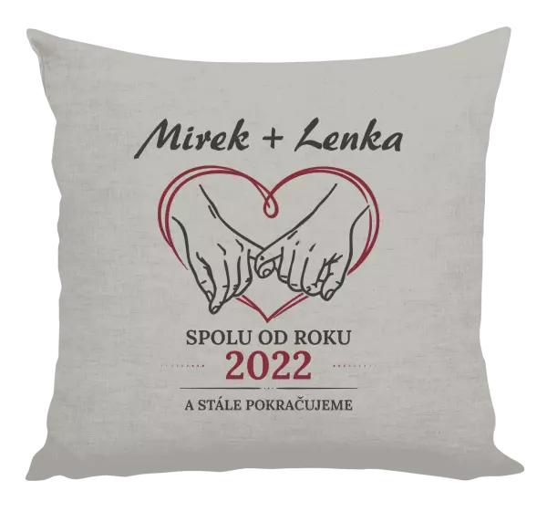 Polštář Spolu od roku a stále pokračujeme