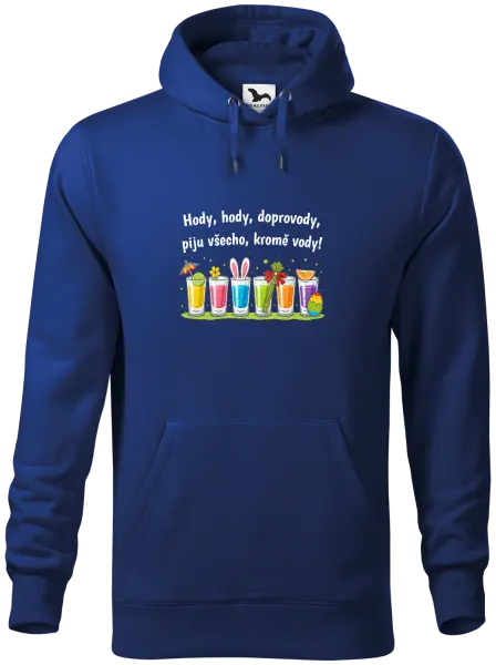 Pánská mikina Hody, hody, doprovody, piju všechno kromě vody!