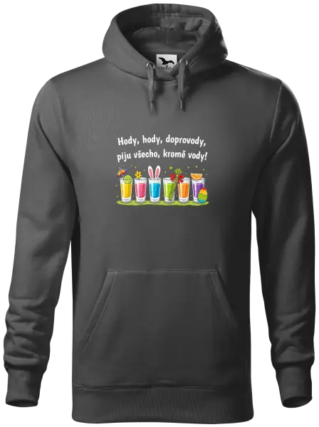 Pánská mikina Hody, hody, doprovody, piju všechno kromě vody!