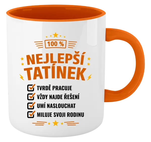 Hrnek 100% nejlepší tatínek