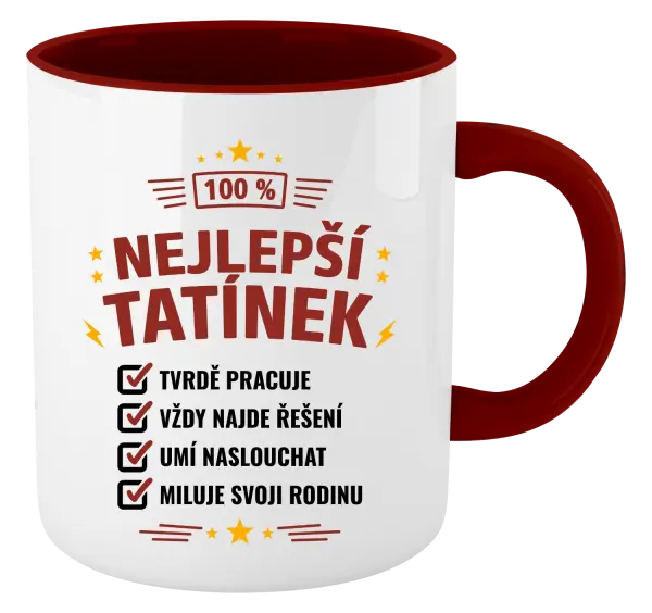 Hrnek 100% nejlepší tatínek