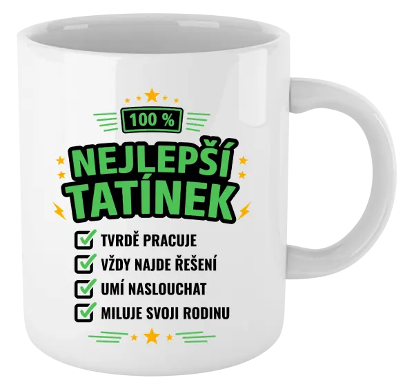 Hrnek 100% nejlepší tatínek