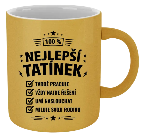 Metalický hrnek 100% nejlepší tatínek