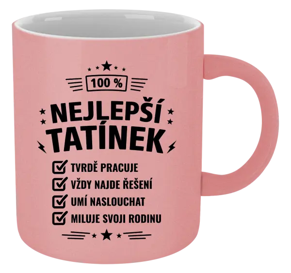 Metalický hrnek 100% nejlepší tatínek