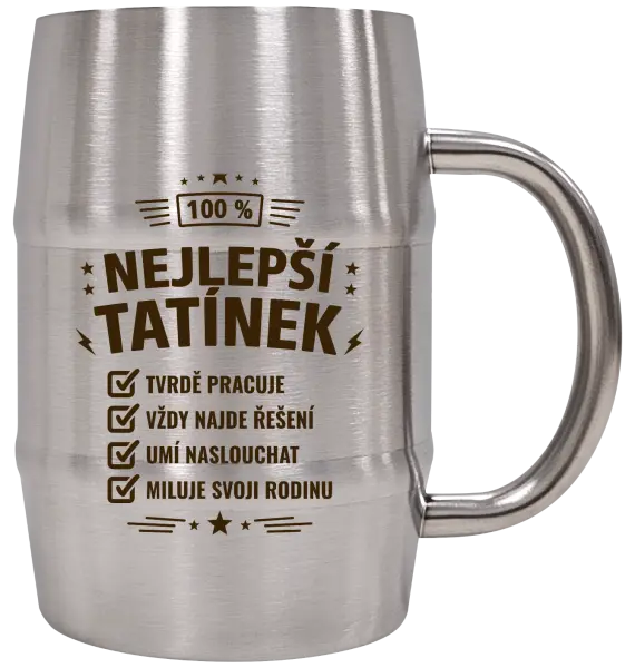 Nerezový chladicí půllitr 100% nejlepší tatínek