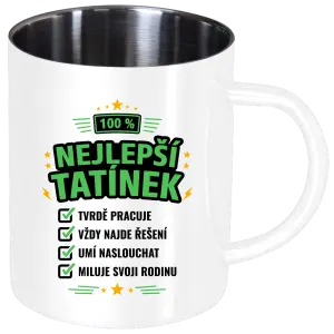 Nerezový hrnek 100% nejlepší tatínek
