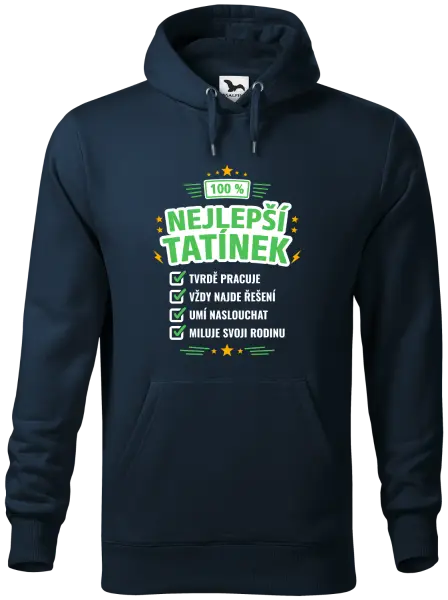Pánská mikina 100% nejlepší tatínek