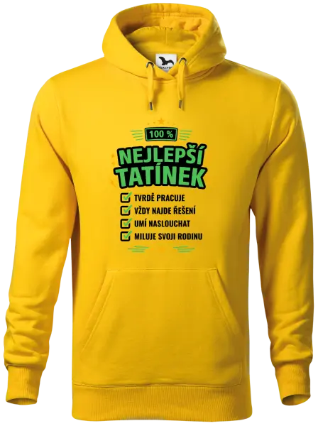 Pánská mikina 100% nejlepší tatínek