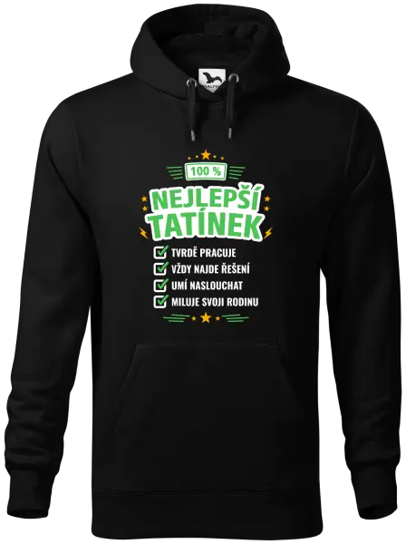 Pánská mikina 100% nejlepší tatínek