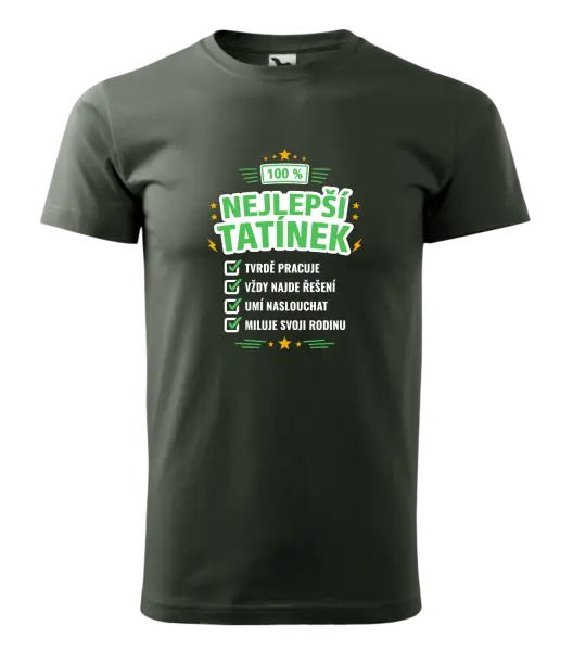 Pánské tričko 100% nejlepší tatínek