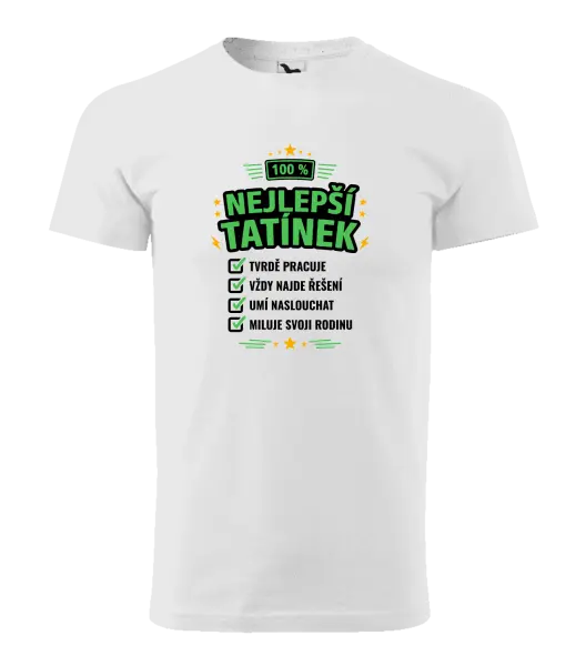 Pánské tričko 100% nejlepší tatínek