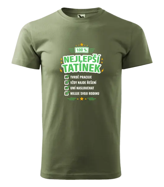 Pánské tričko 100% nejlepší tatínek