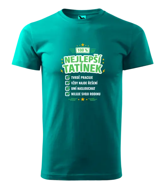 Pánské tričko 100% nejlepší tatínek