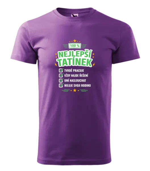 Pánské tričko 100% nejlepší tatínek