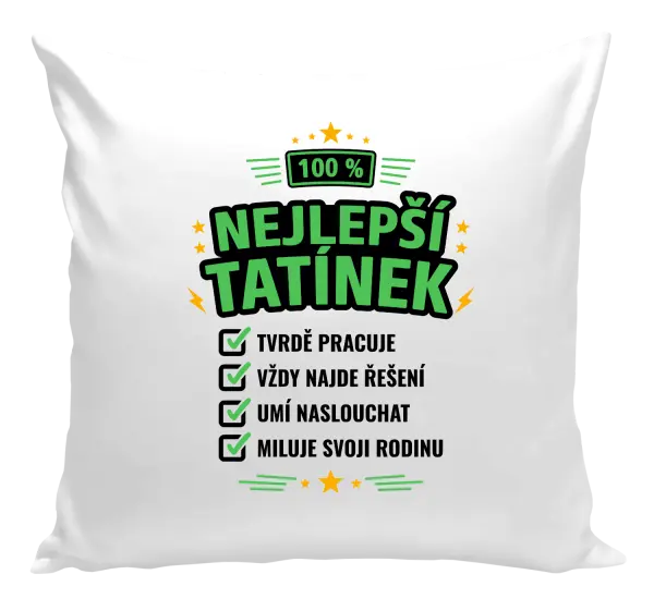 Polštář 100% nejlepší tatínek