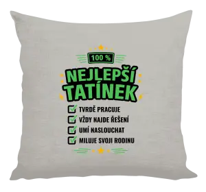 Polštář 100% nejlepší tatínek