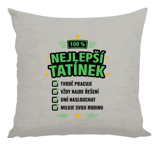 Polštář 100% nejlepší tatínek