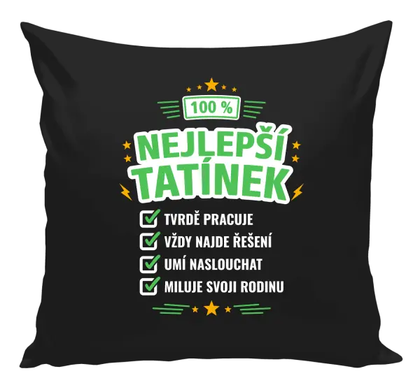 Polštář 100% nejlepší tatínek